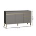 Balcão de Cozinha para Pia 150 Cm Line 3 Portas 1 Gaveta Gris - Kits Paraná
