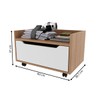 Armário de Banheiro 1 Gaveta com Rodízio Bn3647 Amêndoa/Branco - Tecno Mobili
