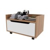 Armário de Banheiro 1 Gaveta com Rodízio Bn3647 Amêndoa/Branco - Tecno Mobili