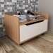 Armário de Banheiro 1 Gaveta com Rodízio Bn3647 Amêndoa/Branco - Tecno Mobili