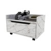 Armário de Banheiro 1 Gaveta com Rodízio Bn3647 Mármore Branco - Tecno Mobili
