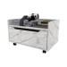 Armário de Banheiro 1 Gaveta com Rodízio Bn3647 Mármore Branco - Tecno Mobili