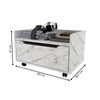 Armário de Banheiro 1 Gaveta com Rodízio Bn3647 Mármore Branco - Tecno Mobili