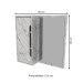 Armário de Banheiro 1 Porta com Espelho Bn3648 Mármore Branco - Tecno Mobili