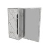 Armário de Banheiro 1 Porta com Espelho Bn3648 Mármore Branco - Tecno Mobili