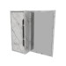 Armário de Banheiro 1 Porta com Espelho Bn3648 Mármore Branco - Tecno Mobili