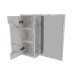 Armário de Banheiro 1 Porta com Espelho Bn3648 Mármore Branco - Tecno Mobili