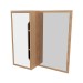 Armário de Banheiro 1 Porta com Espelho Bn3648 Amêndoa/Branco - Tecno Mobili