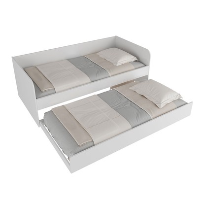 Cama Solteiro Bicama Cm8032 Branca - Tecno Mobili