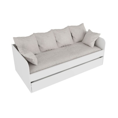 Cama Solteiro Bicama Cm8032 Branca - Tecno Mobili