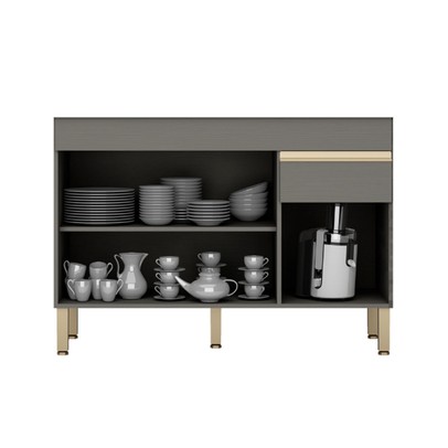 Balcão de Cozinha para Pia 120 Cm Line 3 Portas 1 Gaveta Gris - Kits Paraná