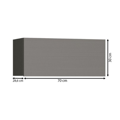 Armário Aéreo Cozinha Line 70 Cm 1 Porta Gris - Kits Paraná