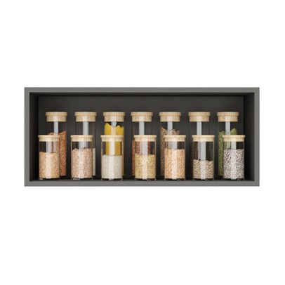 Armário Aéreo Cozinha Line 70 Cm 1 Porta Gris - Kits Paraná