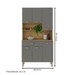 Armário de Cozinha Apolo 6 Portas 1 Gaveta Freijó/Gris - Kits Paraná
