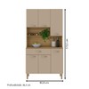Armário de Cozinha Apolo 6 Portas 1 Gaveta Freijó/Vanilla - Kits Paraná