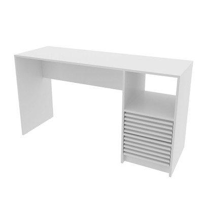 Mesa para Escritório 2 Gavetas Ripado Me4174 Branco - Tecno Mobili