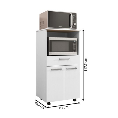 Armário de Cozinha Duetto 2 Portas 1 Gaveta Branco - Kits Paraná