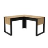 Mesa Escritório Me4181 Amêndoa/Preto - Tecno Mobili