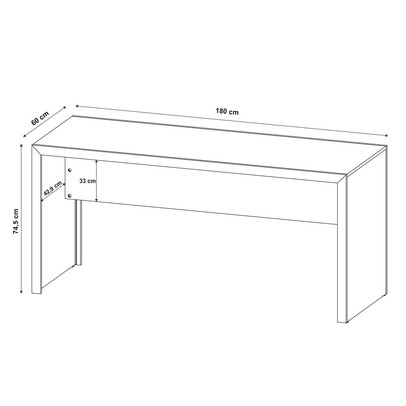 Mesa para Escritório Me4185 Branco - Tecno Mobili