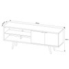 Rack para TV Até 55 Polegadas 2 Portas R1482 Amêndoa/Mármore Branco - Tecno Mobili