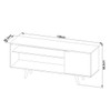 Rack para TV Até 42 Polegadas 1 Portas R1486 Amêndoa/Mármore Branco - Tecno Mobili