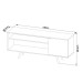 Rack para TV Até 42 Polegadas 1 Portas R1486 Amêndoa/Mármore Branco - Tecno Mobili