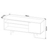 Rack para TV Até 42 Polegadas 1 Portas R1486 Amêndoa/Concreto - Tecno Mobili