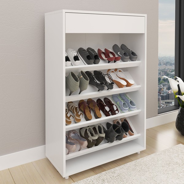 Sapateira Multiuso 1 Gaveta Sa3404 Branca - Tecno Mobili