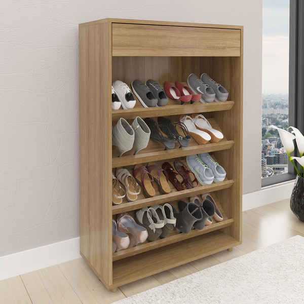 Sapateira Multiuso 1 Gaveta Sa3404 Amêndoa - Tecno Mobili