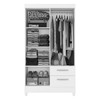 Guarda-Roupa Solteiro Brasília 4 Portas 2 Gavetas Branco Brilho - Atualle Móveis