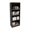 Estante para Livros 3 Prateleiras Me4150 Amêndoa/Preto - Tecno Mobili