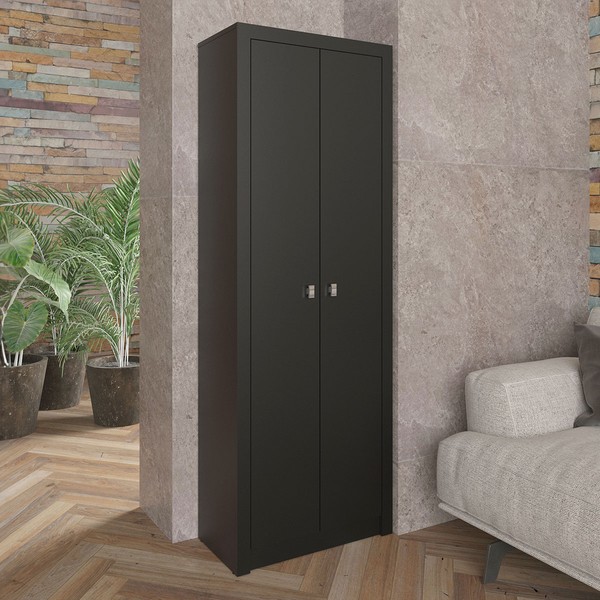 Armário para Escritório 2 Portas Preto Me4105 - Tecno Mobili