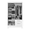 Guarda-Roupa Solteiro Fortaleza 4 Portas 2 Gavetas com Espelho Branco Brilho - Atualle Móveis