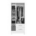 Guarda-Roupa Solteiro Fortaleza 3 Portas 2 Gavetas com Espelho Branco Brilho - Atualle Móveis