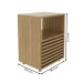 Mesa de Cabeceira 1 Gaveta Ripado Cm8042 Amêndoa - Tecno Mobili