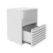 Mesa de Cabeceira 1 Gaveta Ripado Cm8042 Branco - Tecno Mobili