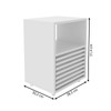 Mesa de Cabeceira 1 Gaveta Ripado Cm8042 Branco - Tecno Mobili