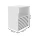 Mesa de Cabeceira 1 Gaveta Ripado Cm8042 Branco - Tecno Mobili