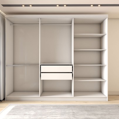 Guarda-Roupa Casal Odisseia 6 Portas 2 Gavetas Branco - Panorama Móveis