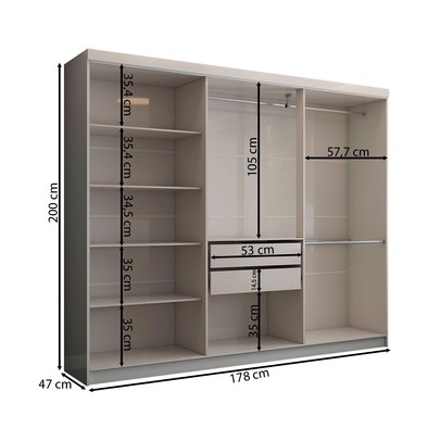 Guarda-Roupa Casal Odisseia 6 Portas 2 Gavetas Branco - Panorama Móveis