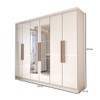 Guarda-Roupa Casal Odisseia 6 Portas 2 Gavetas com Espelho Branco - Panorama Móveis