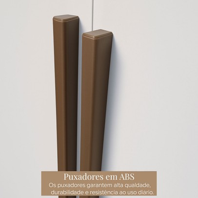 Guarda-Roupa Casal Odisseia 6 Portas 2 Gavetas com Espelho Preto - Panorama Móveis