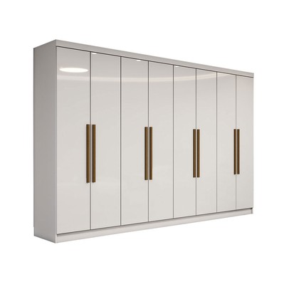 Guarda-Roupa Casal Odisseia 8 Portas 4 Gavetas Branco - Panorama Móveis