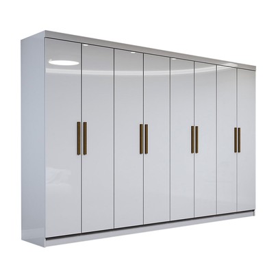 Guarda-Roupa Casal Odisseia 8 Portas 4 Gavetas Branco - Panorama Móveis
