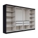 Guarda-Roupa Casal Odisseia 8 Portas 4 Gavetas Preto - Panorama Móveis