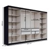 Guarda-Roupa Casal Odisseia 8 Portas 4 Gavetas Preto - Panorama Móveis