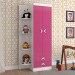 Guarda-Roupa Infantil Trento 2 Portas 2 Gavetas Branco/Rosa Brilho - Atualle Móveis