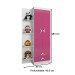 Guarda-Roupa Infantil Trento 2 Portas 2 Gavetas Branco/Rosa Brilho - Atualle Móveis