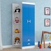 Guarda-Roupa Infantil Trento 2 Portas 2 Gavetas Branco/Azul Brilho - Atualle Móveis