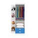Guarda-Roupa Infantil Trento 2 Portas 2 Gavetas Branco/Azul Brilho - Atualle Móveis